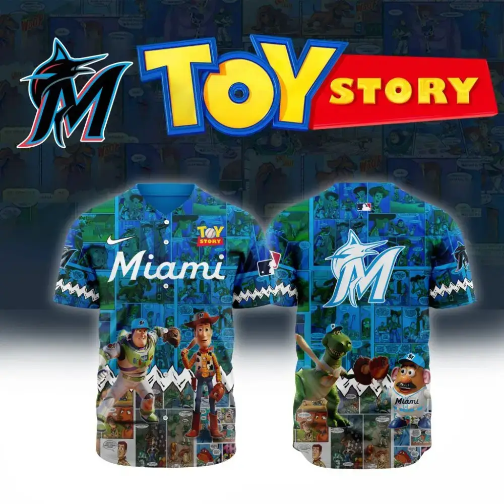 Premium Mlb Miami Marlins X Toy Story Custom Baseball Jersey Image