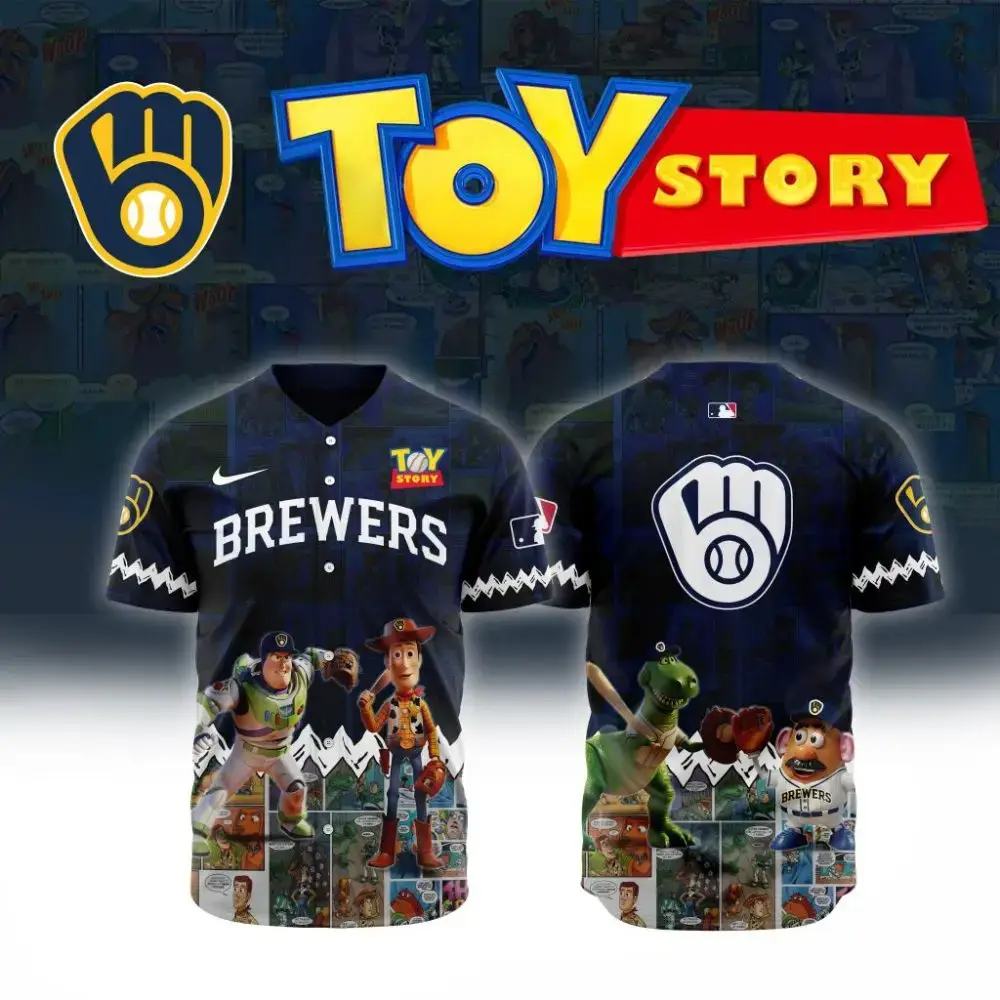 Premium Mlb Milwaukee Brewers X Toy Story Custom Baseball Jersey Image