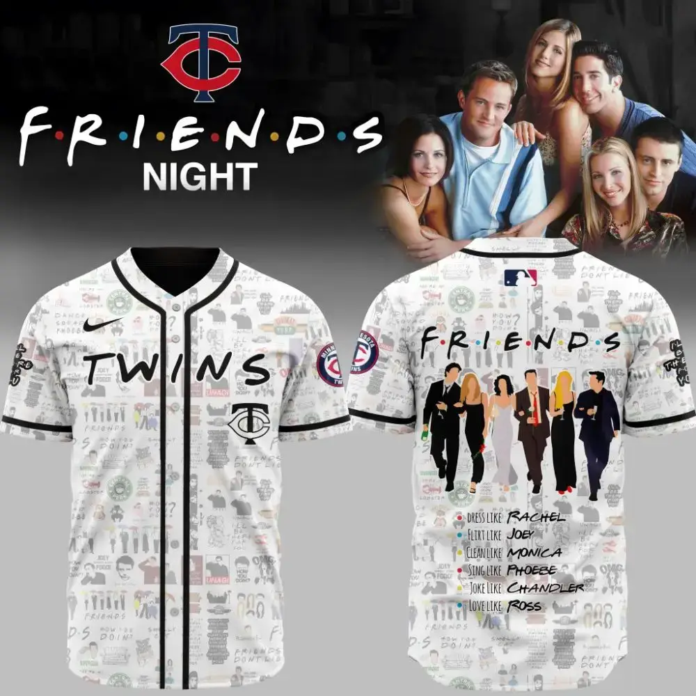Premium Mlb Minnesota Twins X Friends Custom Baseball Jersey Image