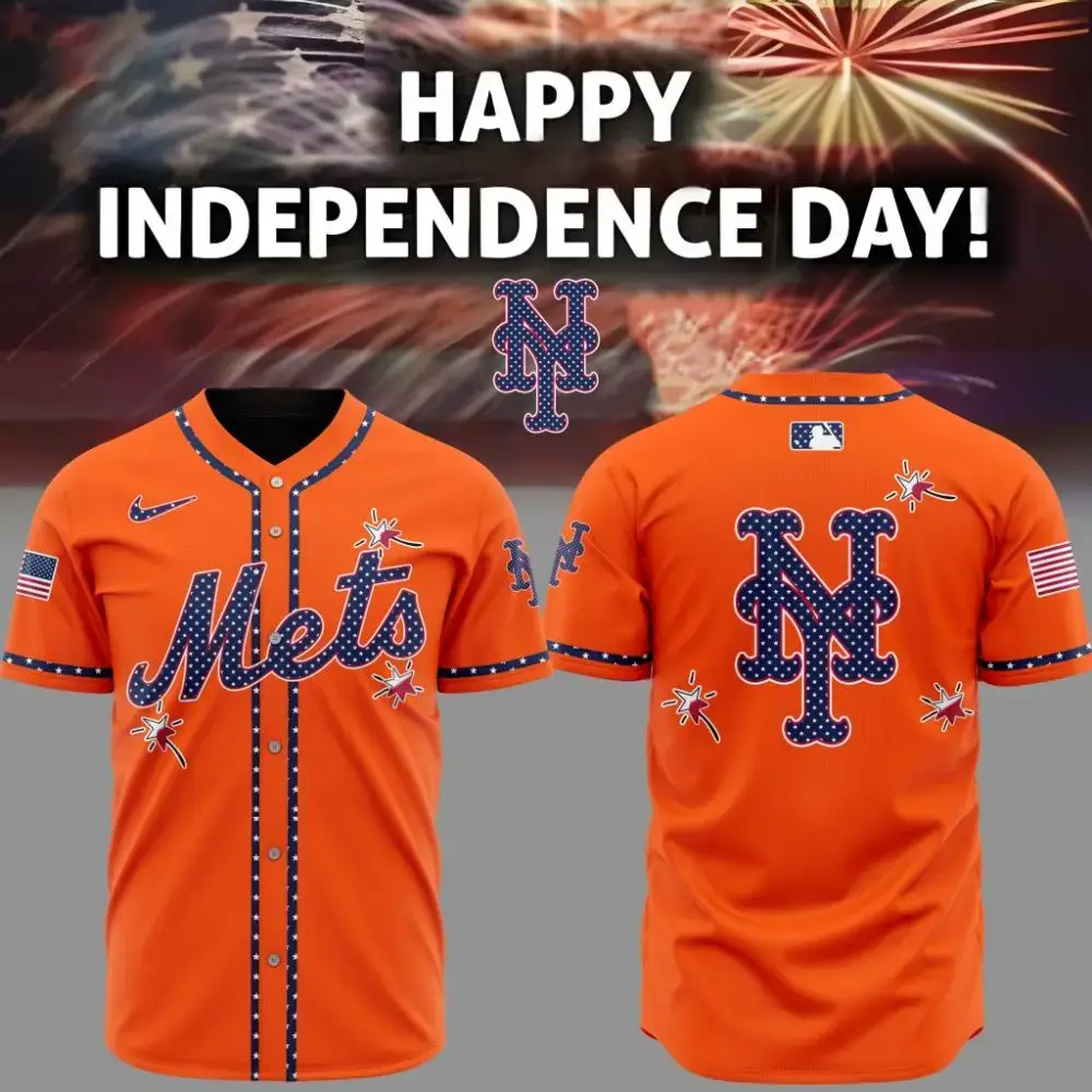 Premium Mlb New York Mets Happy Independence Day Custom Baseball Jersey Image
