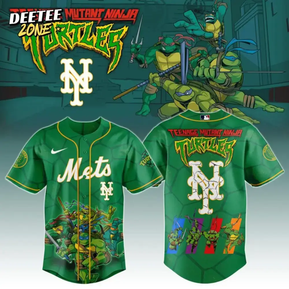 Premium Mlb New York Mets X Teenage Mutant Ninja Turtles Custom Baseball Jersey Image