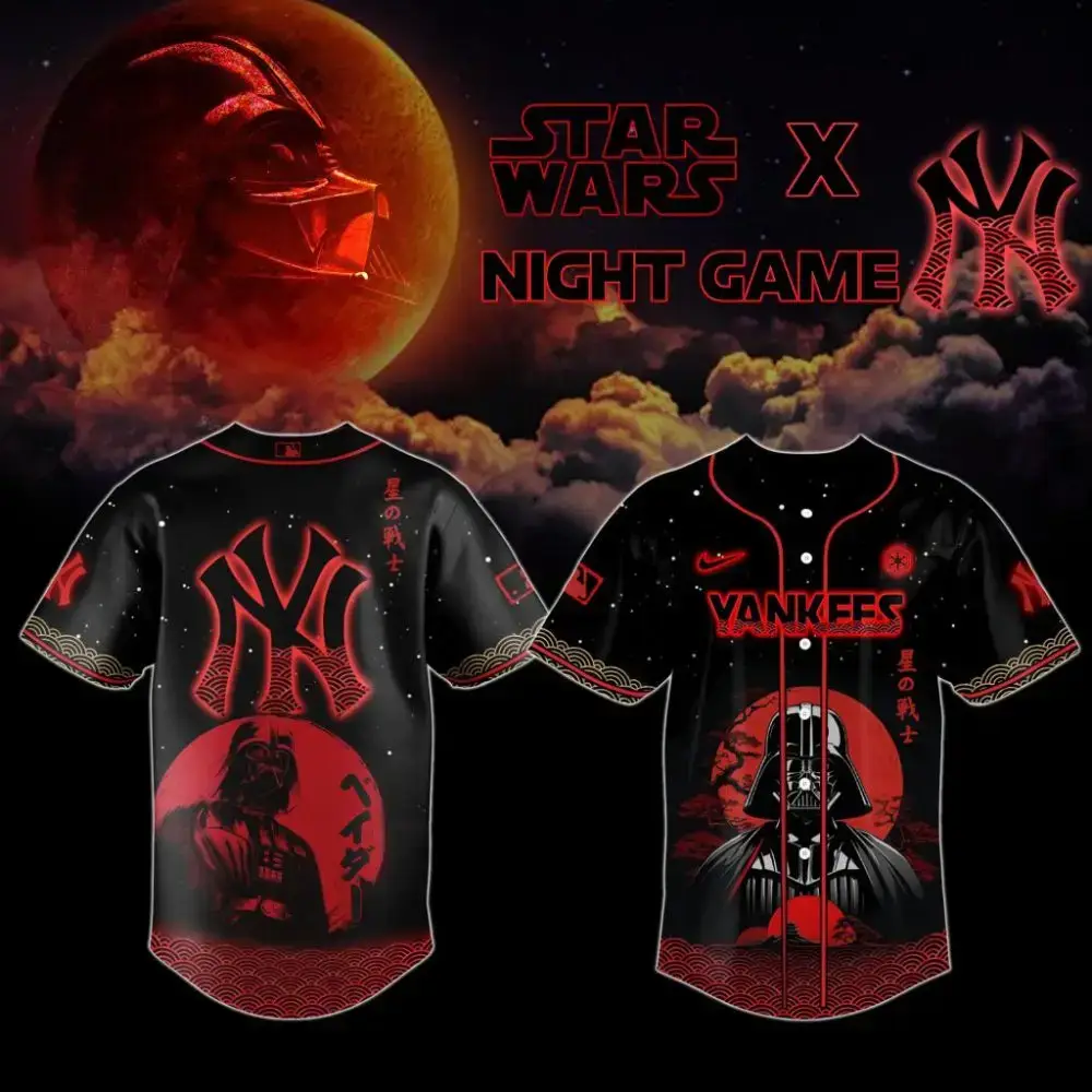 Premium Mlb New York Yankees X Star Wars Custom Baseball Jersey Image