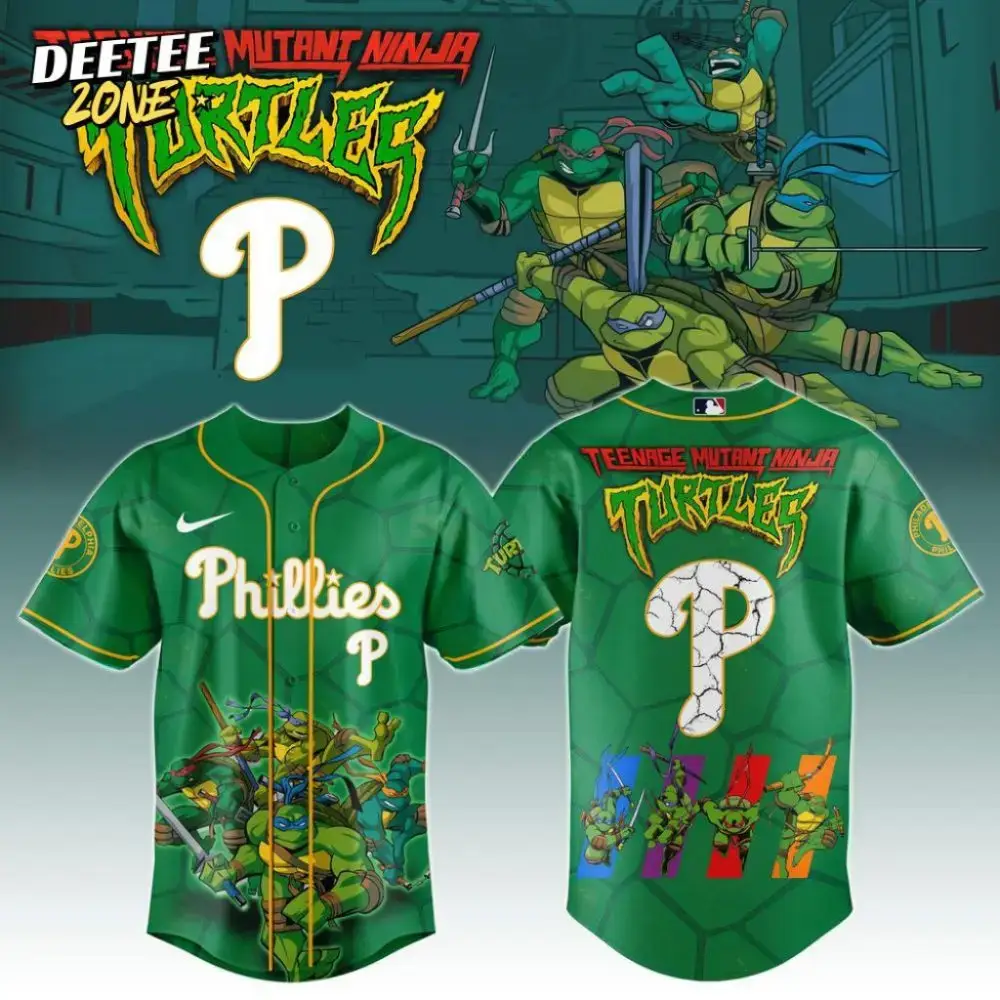 Premium Mlb Philadelphia Phillies X Teenage Mutant Ninja Turtles Custom Baseball Jersey Image