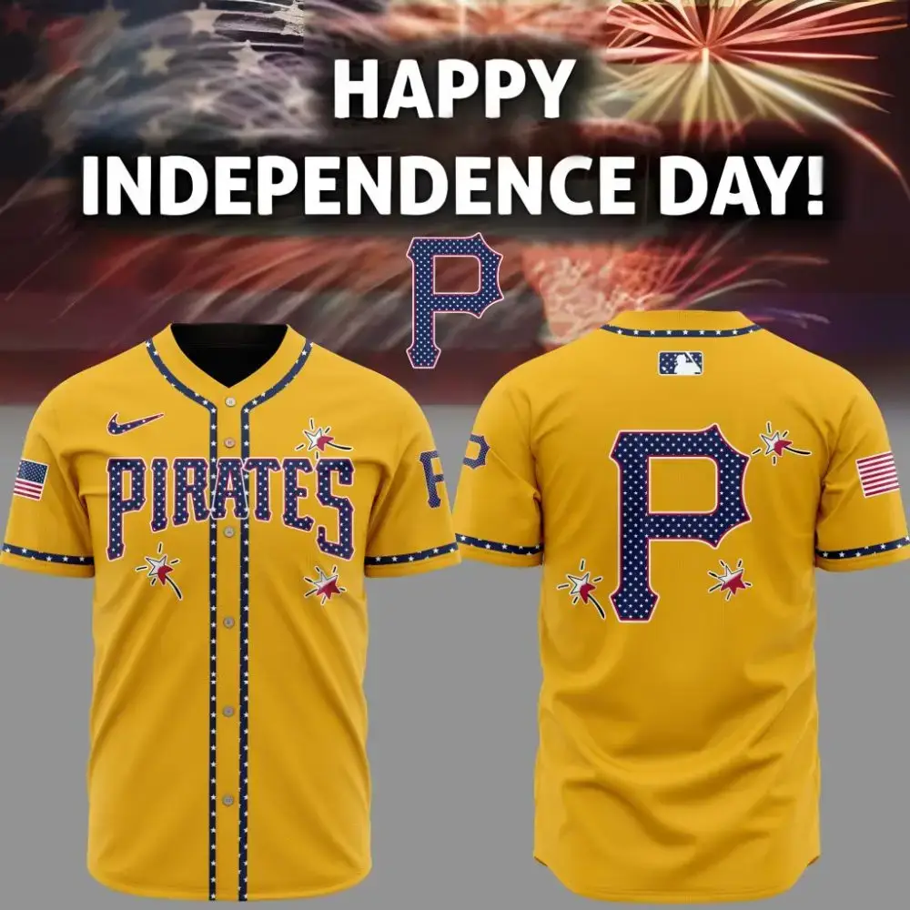 Premium Mlb Pittsburgh Pirates Happy Independence Day Custom Baseball Jersey Image