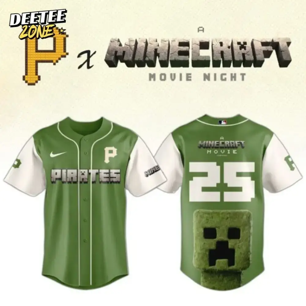 Premium Mlb Pittsburgh Pirates X A Minecraft Movie Custom Baseball Jersey Image