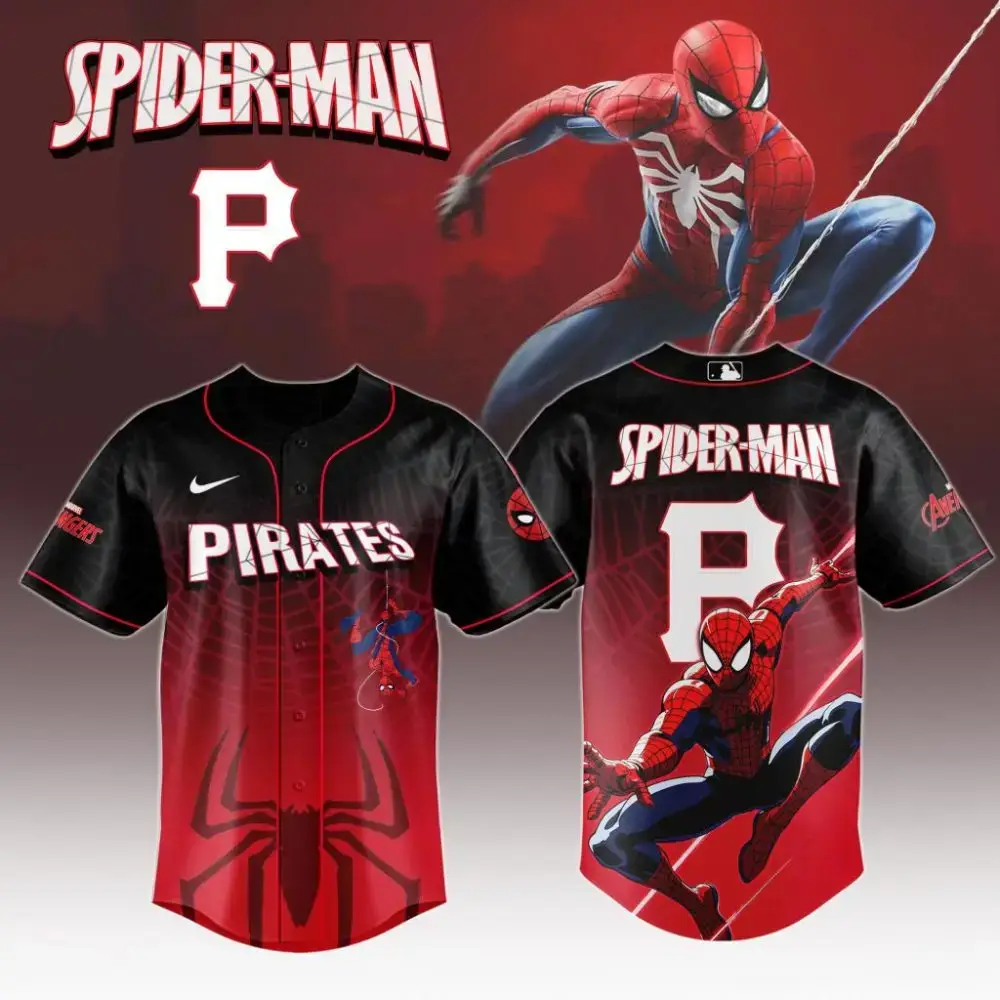 Premium Mlb Pittsburgh Pirates X Spider-Man Custom Baseball Jersey Image