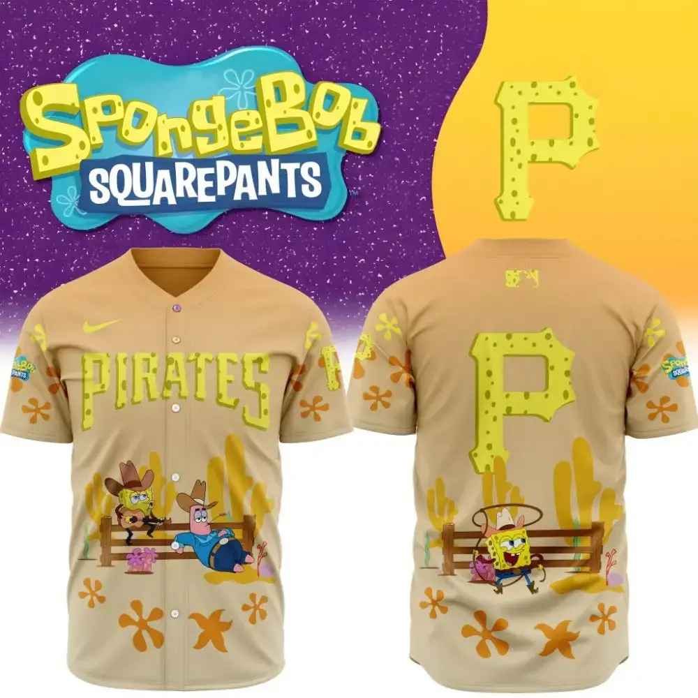 Premium Mlb Pittsburgh Pirates X Spongebob Squarepants Special Custom Baseball Jersey Image