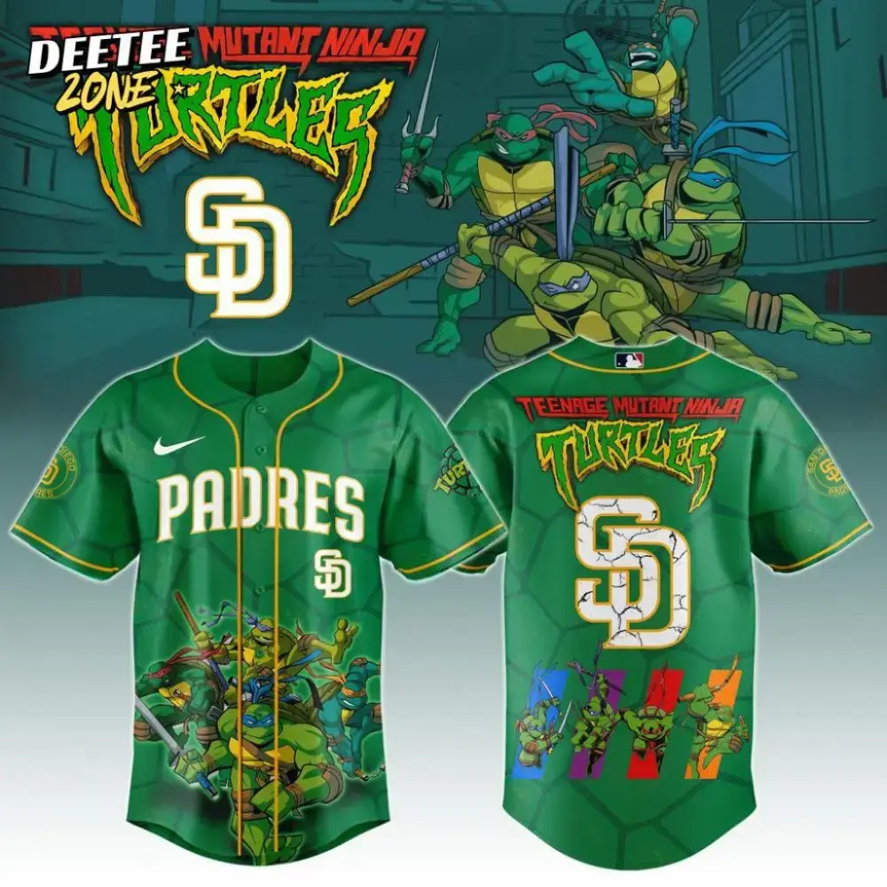 Premium Mlb San Diego Padres X Teenage Mutant Ninja Turtles Custom Baseball Jersey Image