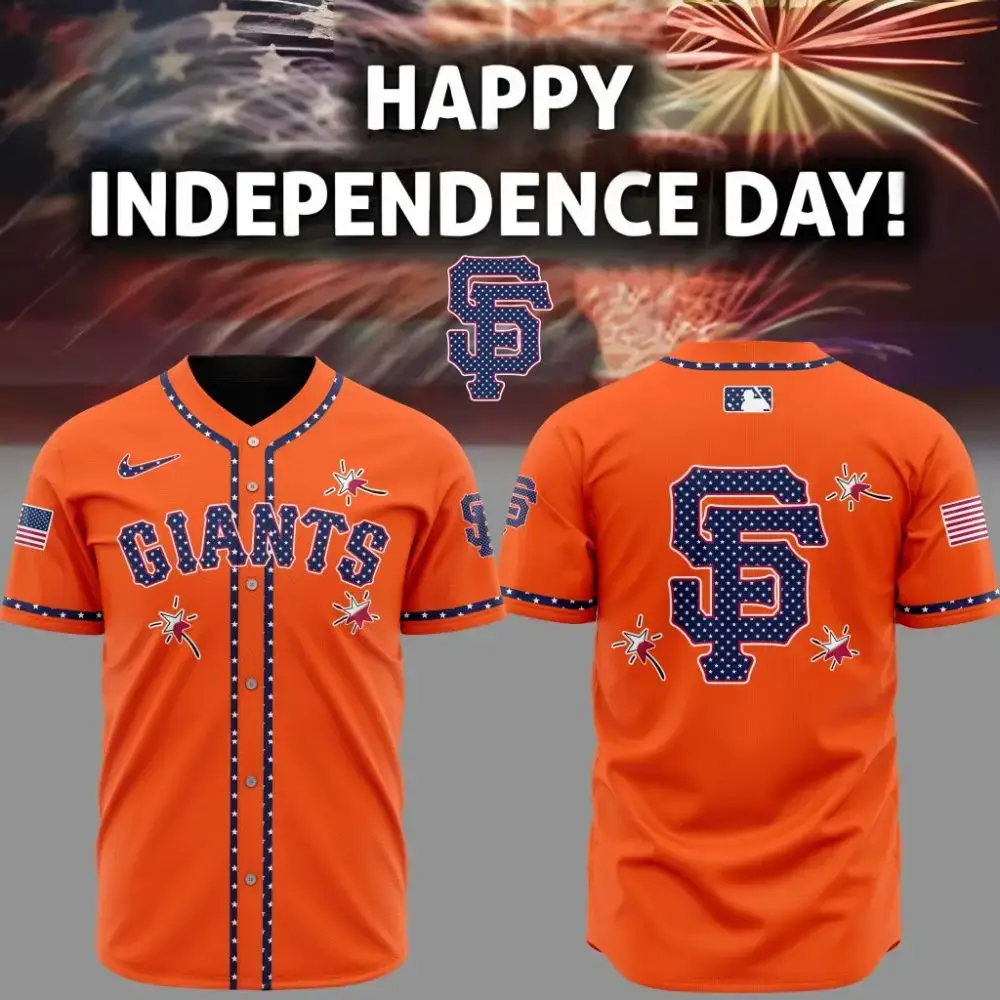 Premium Mlb San Francisco Giants Happy Independence Day Custom Baseball Jersey Image