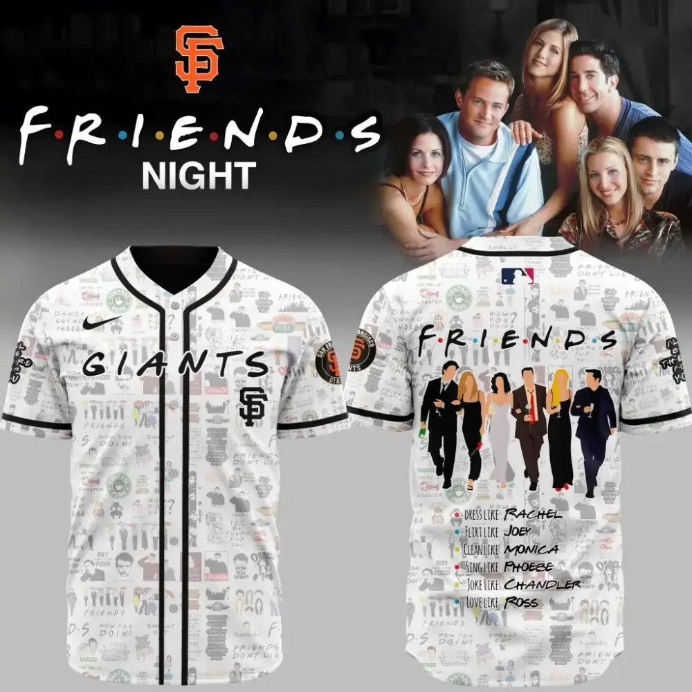 Premium Mlb San Francisco Giants X Friends Custom Baseball Jersey Image
