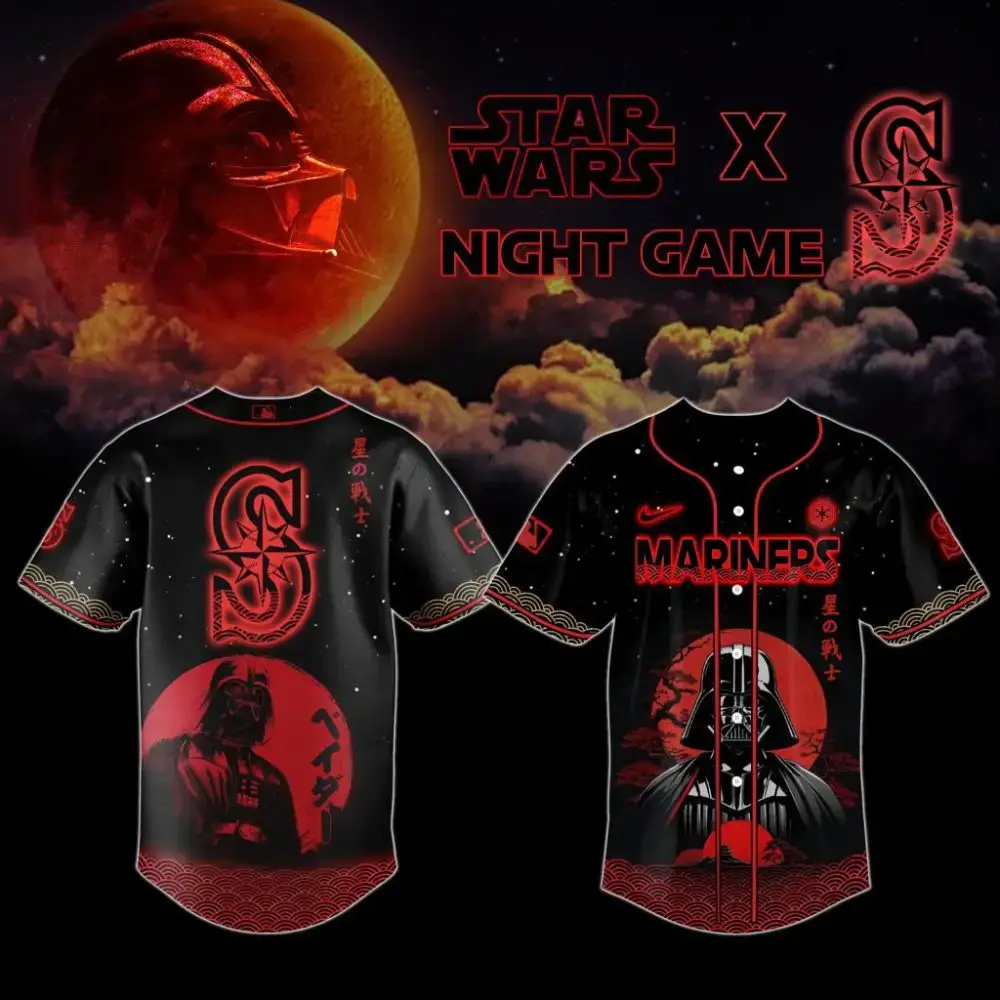Premium Mlb Seattle Mariners X Star Wars Custom Baseball Jersey Image