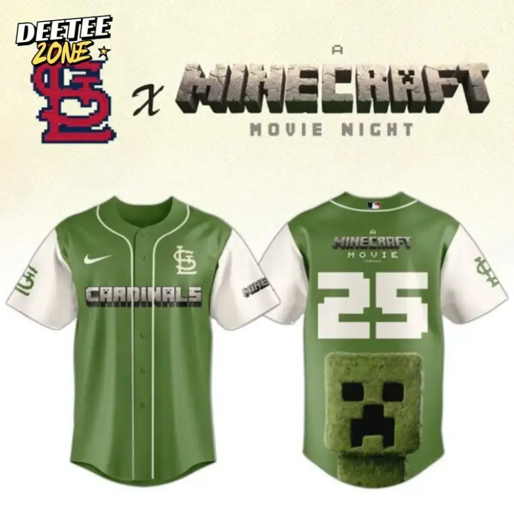 Premium Mlb St. Louis Cardinals X A Minecraft Movie Custom Baseball Jersey Image