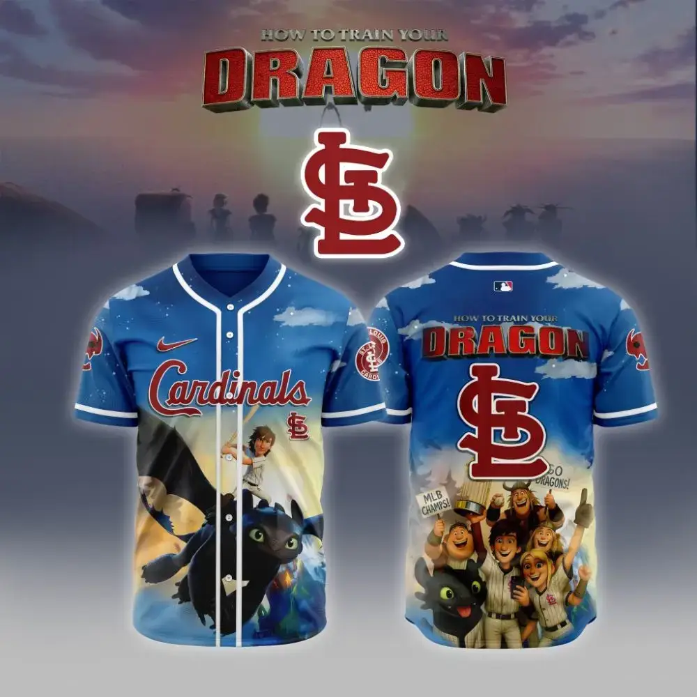 Premium Mlb St. Louis Cardinals X How To Train Your Dragon Custom Baseball Jersey Image