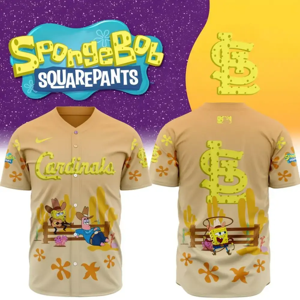 Premium Mlb St. Louis Cardinals X Spongebob Squarepants Special Custom Baseball Jersey Image