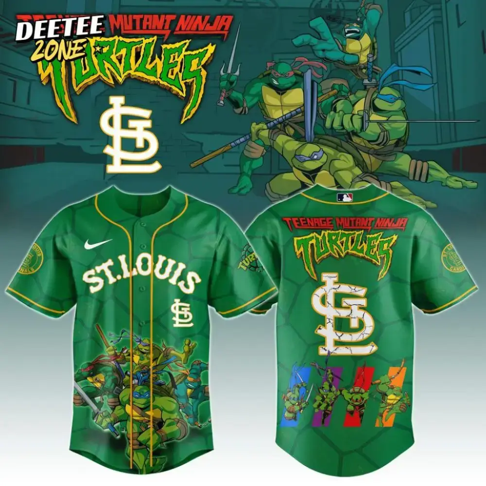 Premium Mlb St. Louis Cardinals X Teenage Mutant Ninja Turtles Custom Baseball Jersey Image