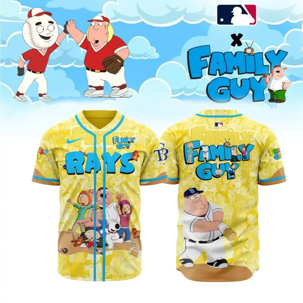 Premium Mlb Tampa Bay Rays X Family Guy Custom Baseball Jersey Image