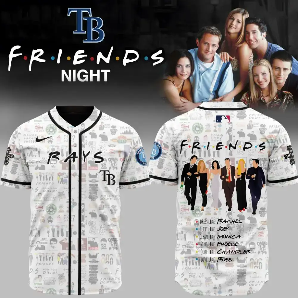 Premium Mlb Tampa Bay Rays X Friends Custom Baseball Jersey Image