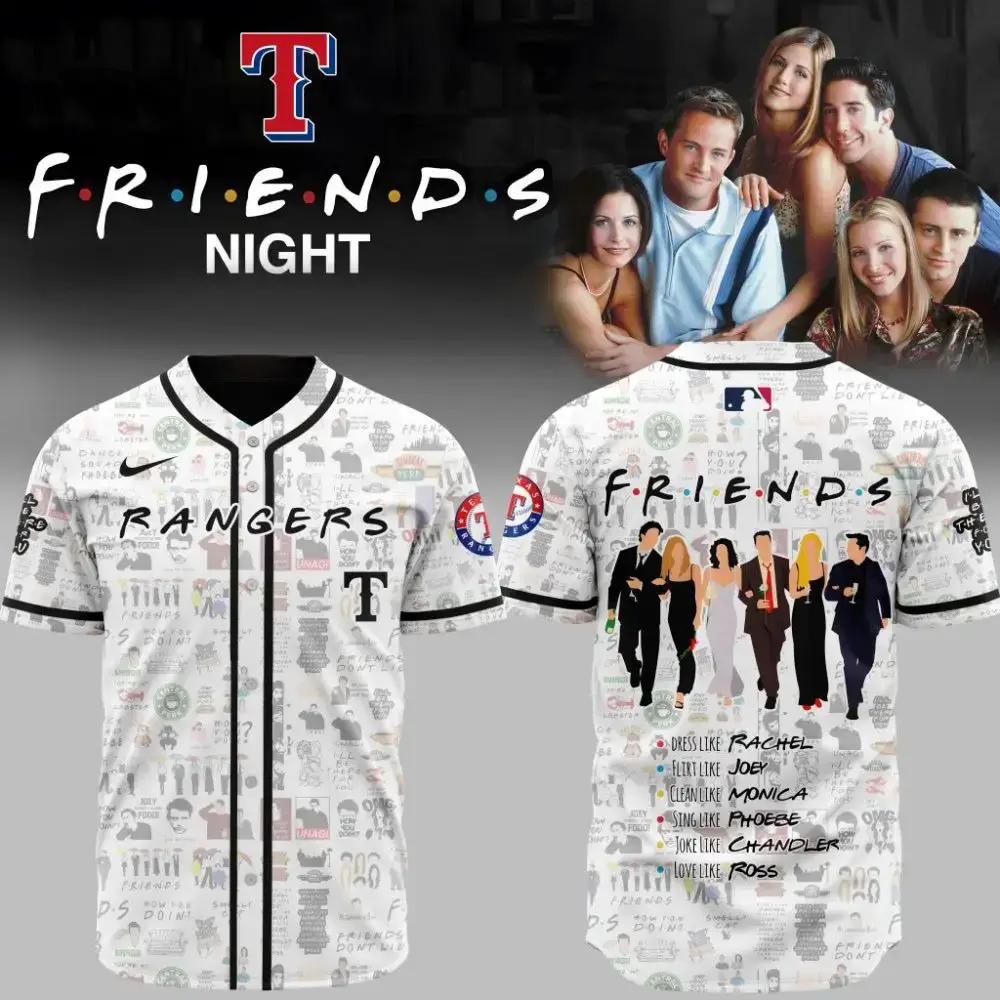 Premium Mlb Texas Rangers X Friends Custom Baseball Jersey Image