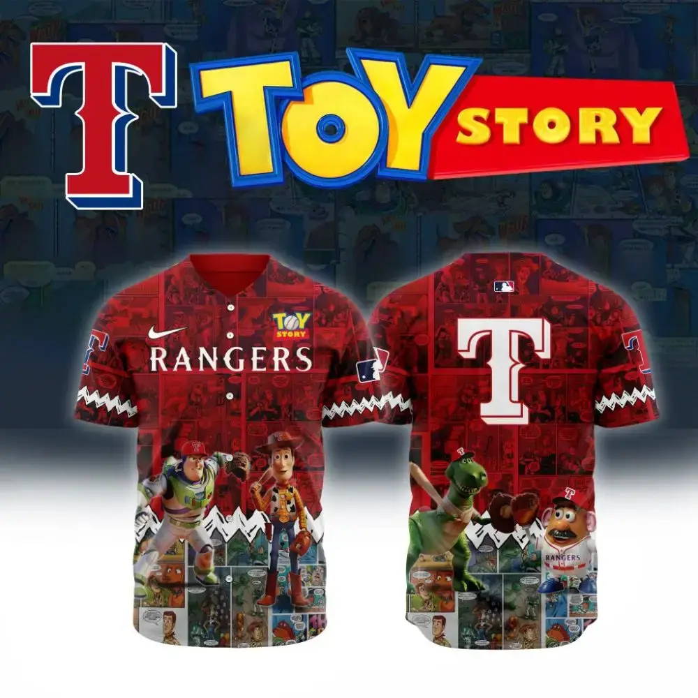 Premium Mlb Texas Rangers X Toy Story Custom Baseball Jersey Image