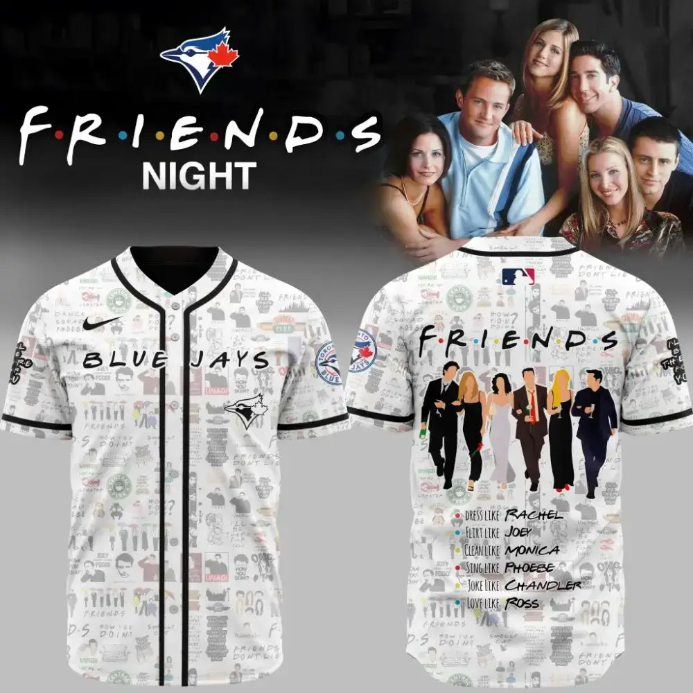 Premium Mlb Toronto Blue Jays X Friends Custom Baseball Jersey Image
