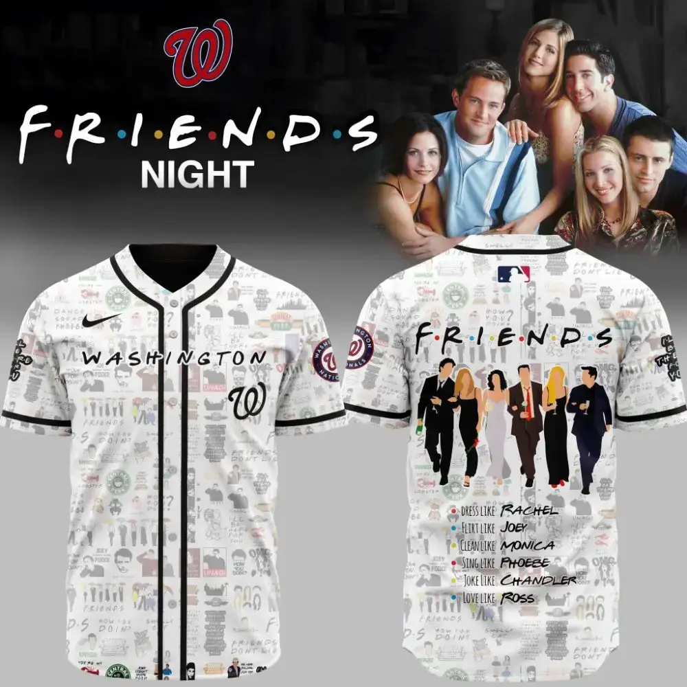 Premium Mlb Washington Nationals X Friends Custom Baseball Jersey Image