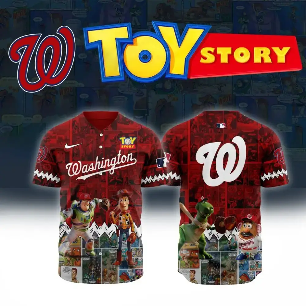 Premium Mlb Washington Nationals X Toy Story Custom Baseball Jersey Image