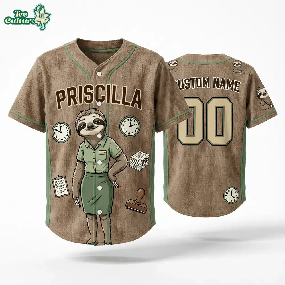Priscilla Zootopia Character Inspired Baseball Jersey Image