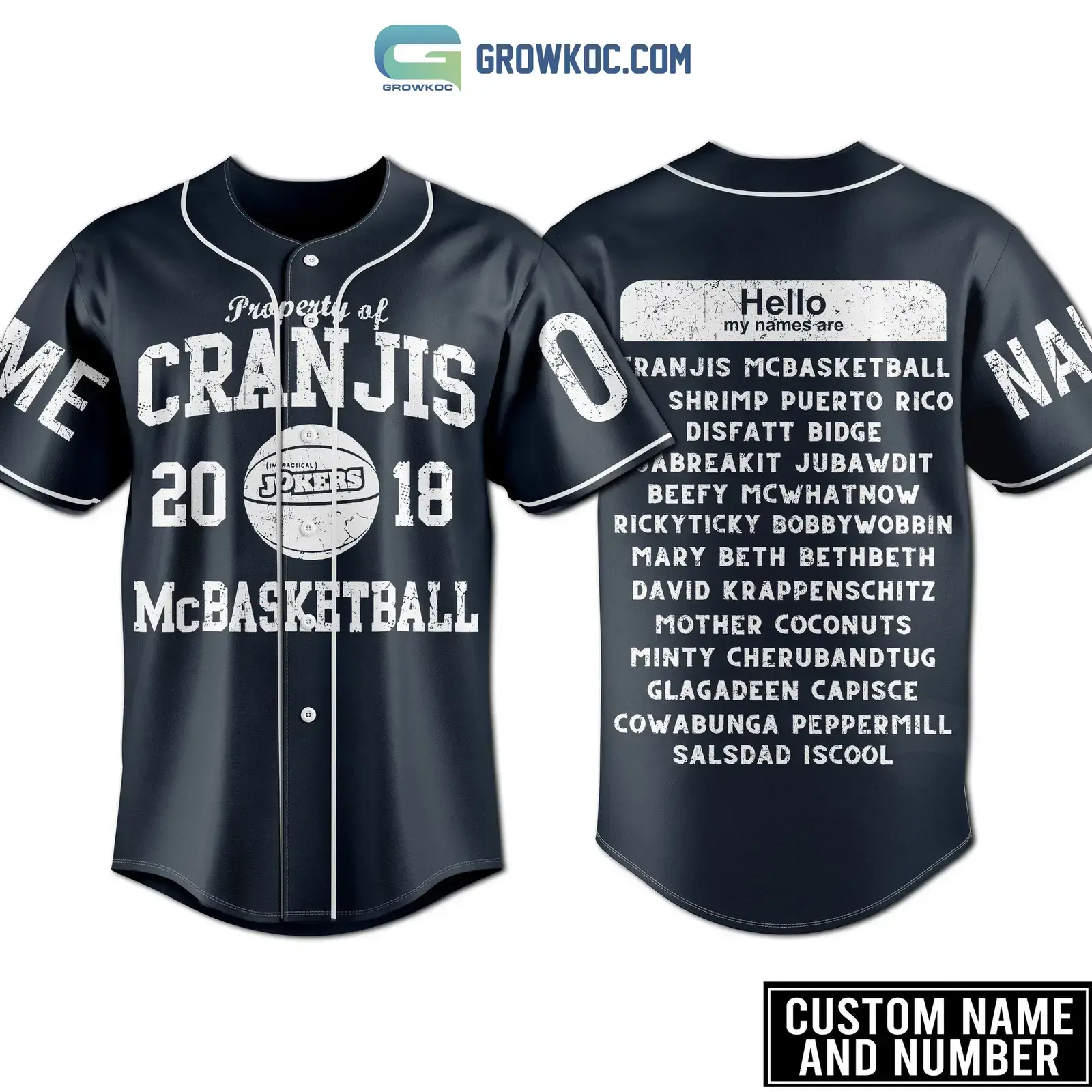 Property Of Cranjis 2023 McBasketball Personalized Baseball Jersey Image