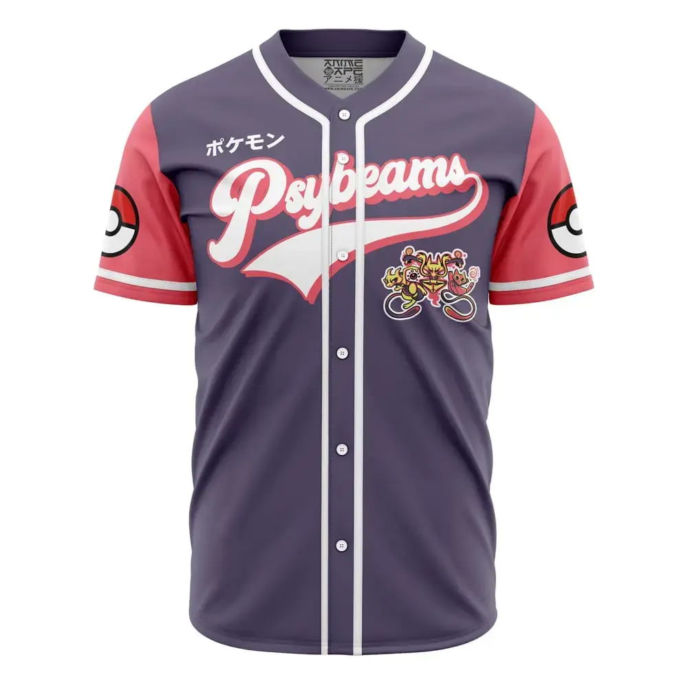 Psybeams Psychic Type Pokemon Baseball Jersey Image