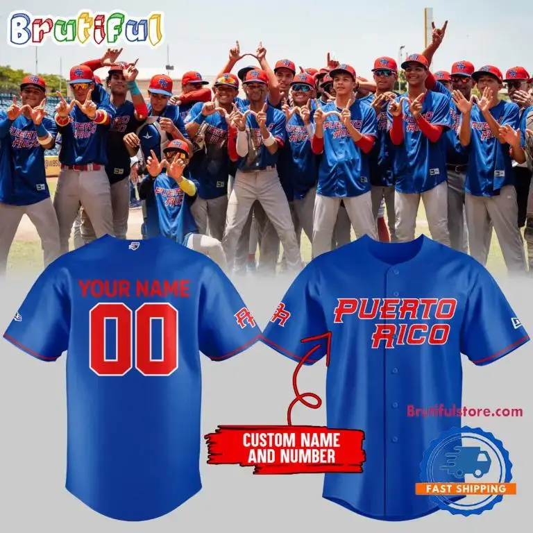 Puerto Rico 2024 WBSC U15 Baseball World Cup Jersey Shirt Image