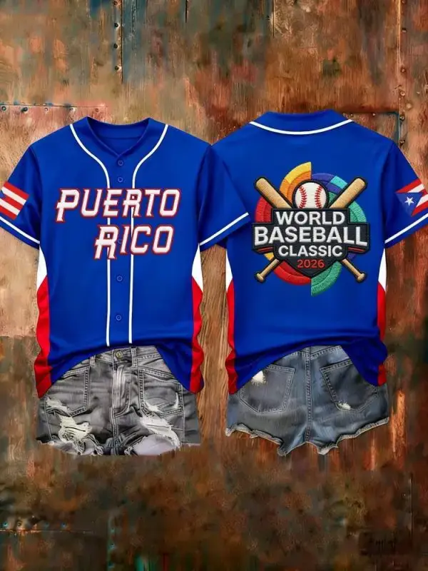 Puerto Rico Baseball 2026 Wbc Jersey Baseball Clothing Present Idea For Friends Image