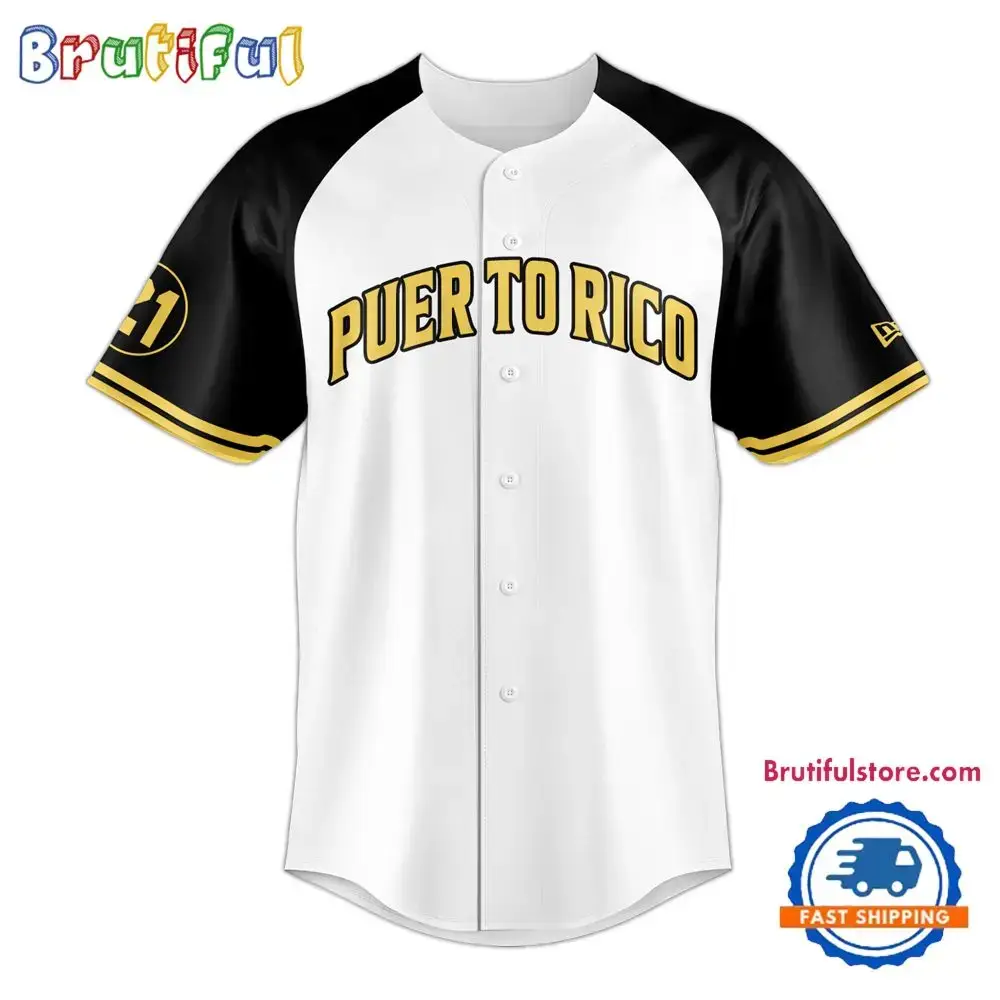 Puerto Rico Roberto Clemente 21 Baseball Jersey Image