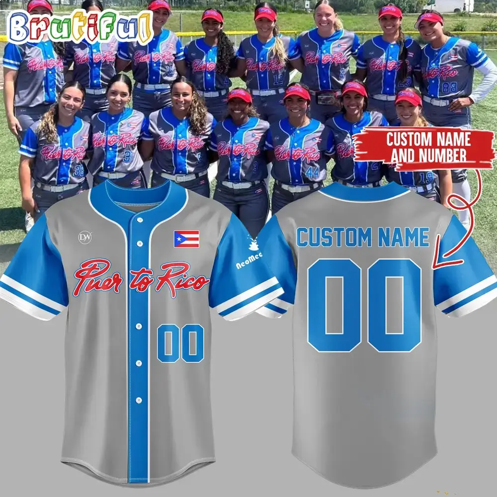 Puerto Rico Softball 2024 Custom Jersey Shirt Image