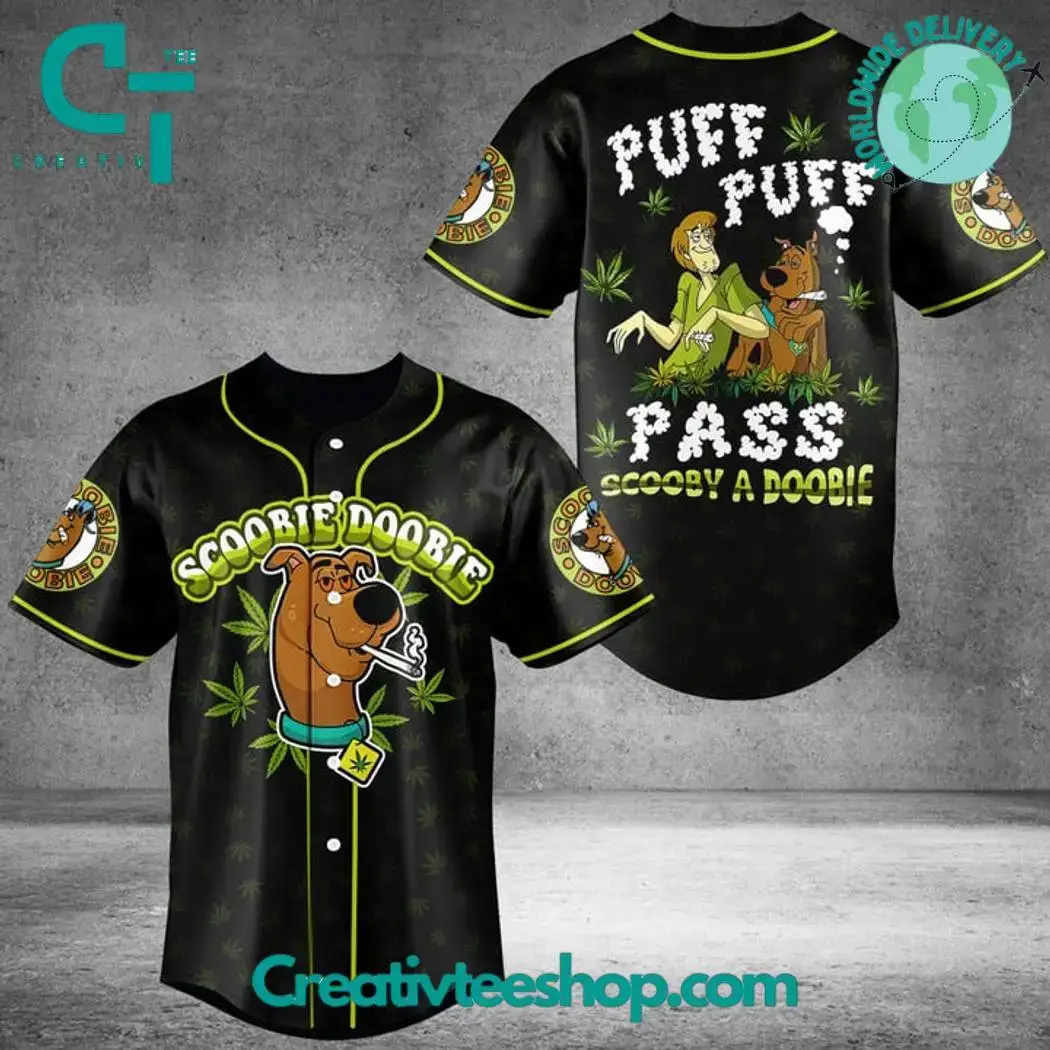 Puff Puff Pass Scooby A Doobie Baseball Jersey Image