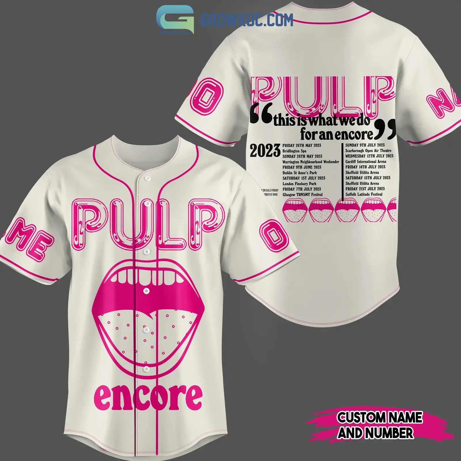 Pulp Encore This Is What We Do For An Encore Personalized White Design Baseball Jersey Image