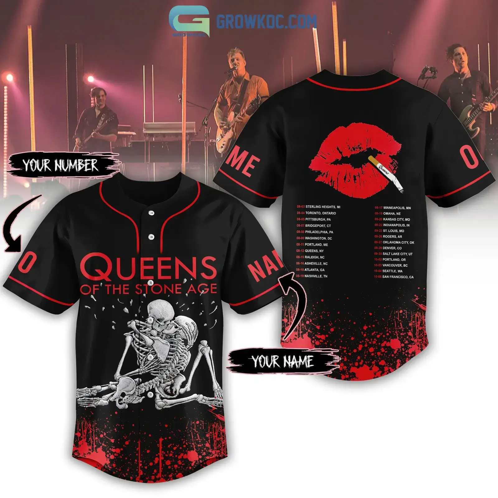 Queens On The Stone Age Personalized Baseball Jersey Image