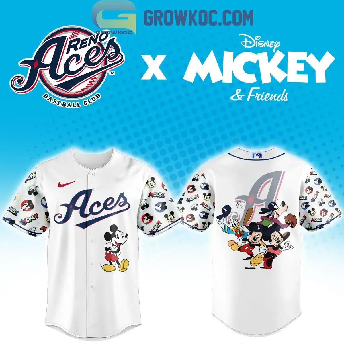 Reno Aces Diseny Mickey Mouse Night Jersey Image