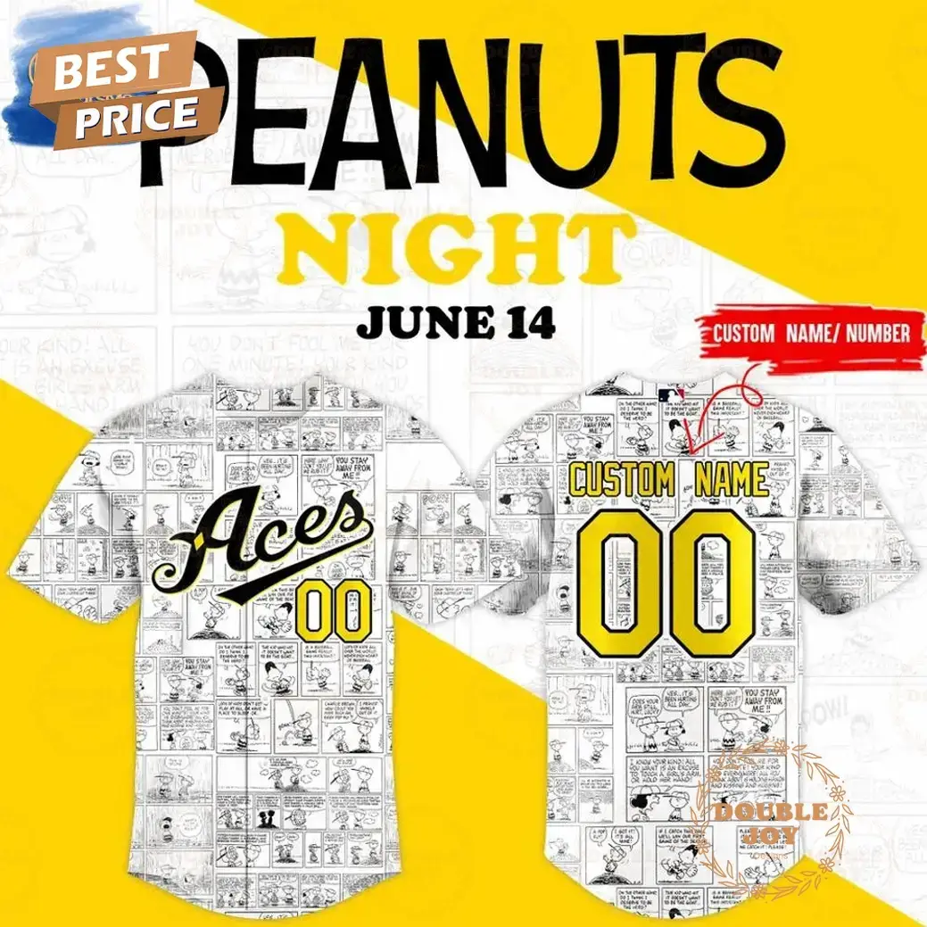 Reno Aces Peanuts Night 2025 Custom Name Limited Edition Baseball Jersey Image