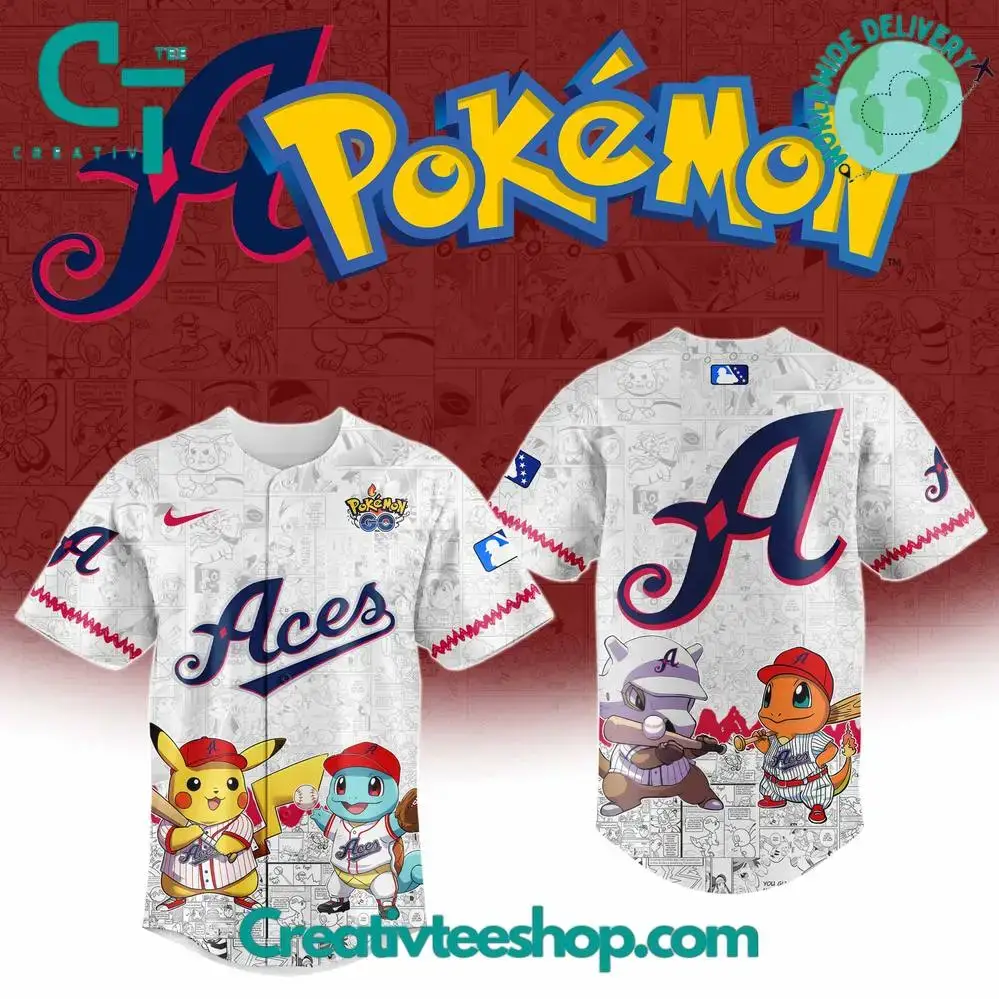 Reno Aces X Pokemon Go Special Baseball Jersey Image