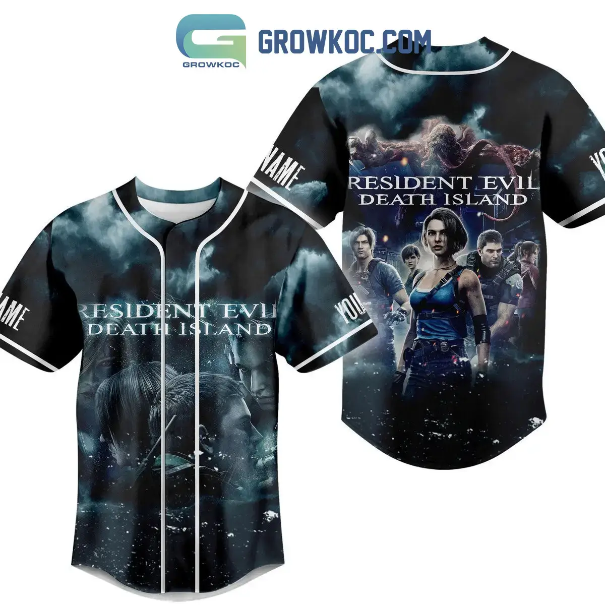 Resident Evil Death Island Personalized Baseball Jersey Image