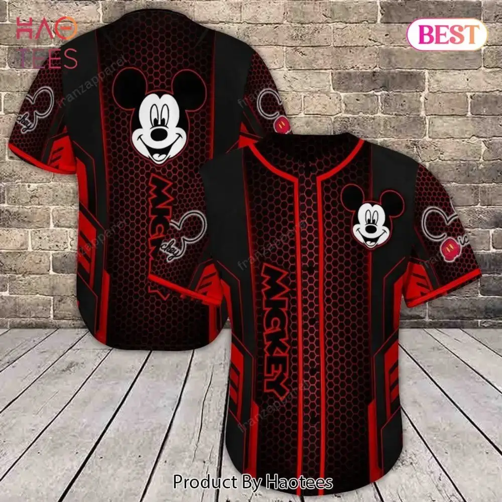 Retro Mickey Mouse Baseball Jersey – Bold Graphic Tee For Fans Image