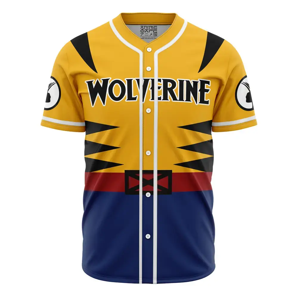 Retro Wolverine-Inspired Baseball Jersey – Unisex, Vibrant Colors, Perfect Gift! Image
