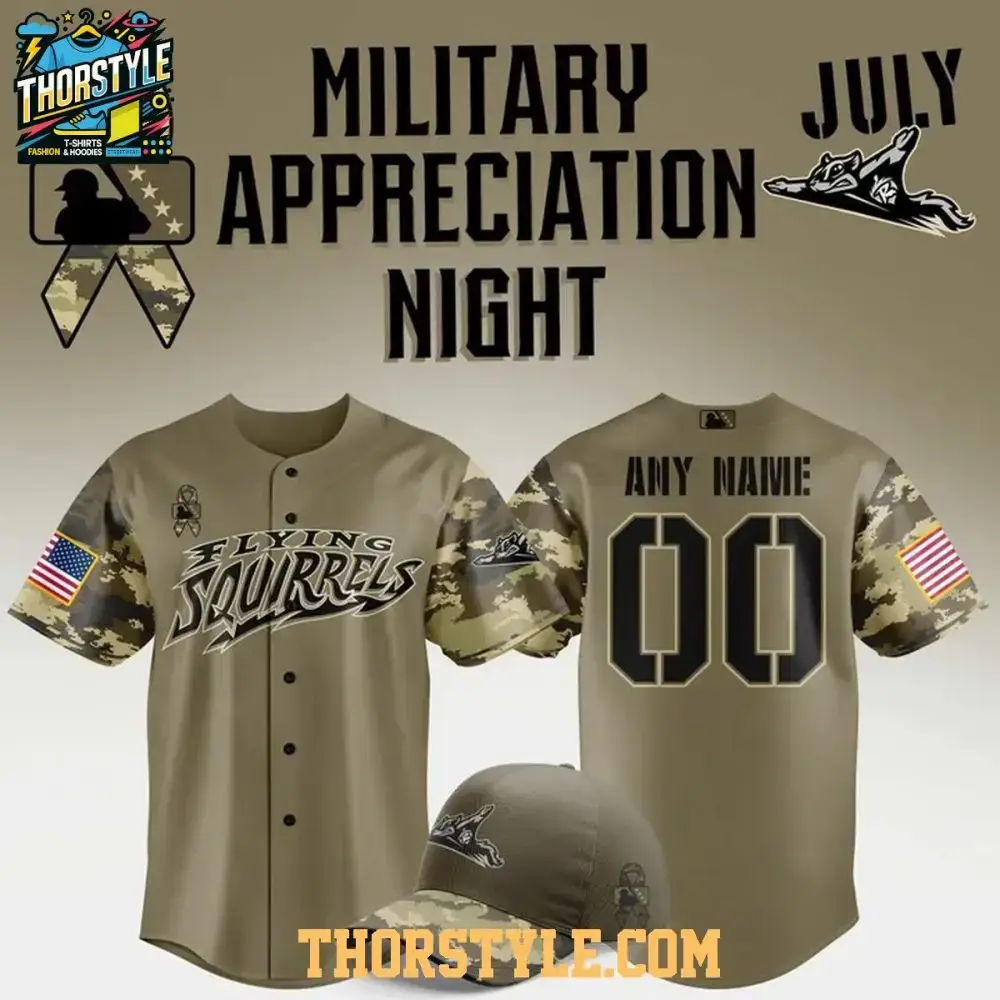 Richmond Flying Squirrels Military Appreciation 2026 Night Baseball Jersey Image