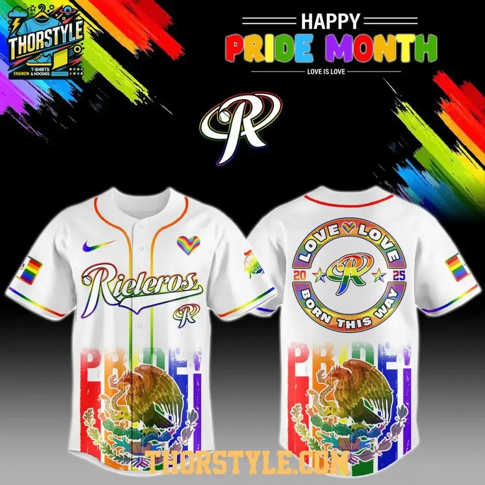 Rieleros De Aguascalientes 2025 Happy Pride Month Baseball Jersey Image