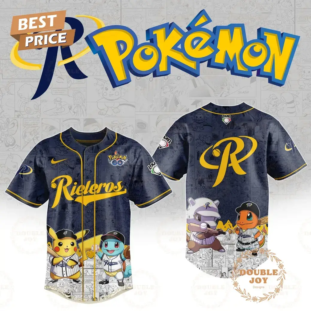 Rieleros De Aguascalientes 2025 Pokemon Go Limited Edition Baseball Jersey Image