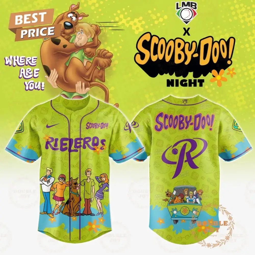Rieleros De Aguascalientes Where Are You! Scooby-Doo! Night 2025 Limited Edition Baseball Jersey Image