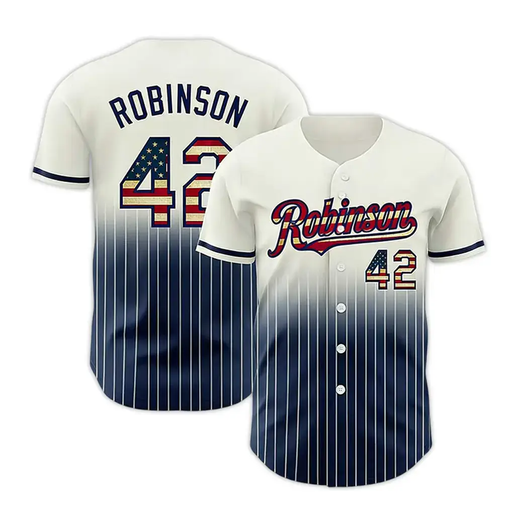 Robinson Number 42 America Baseball Jersey Image