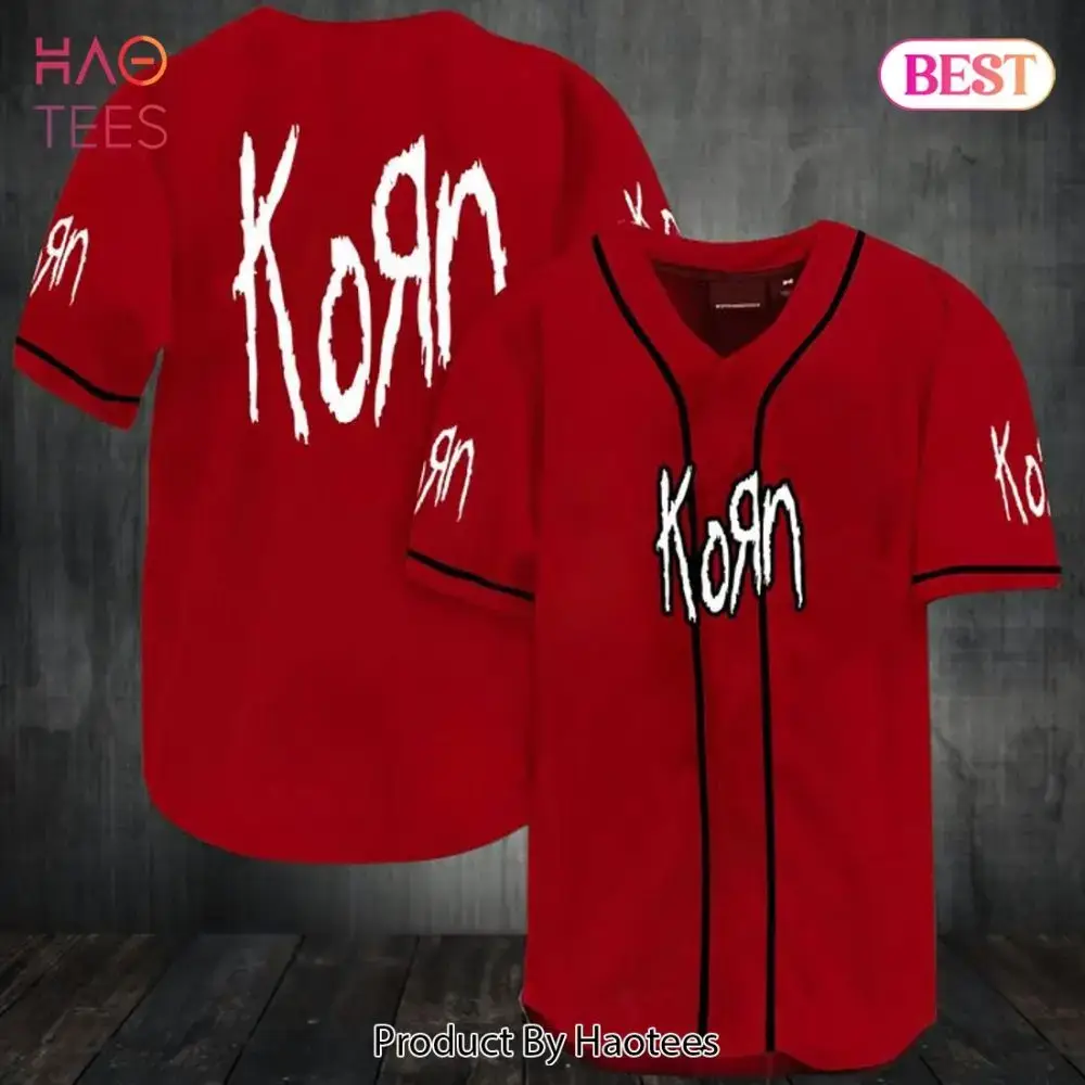 Rock Your Style: Red Korn Baseball Jersey – Limited Edition! Image