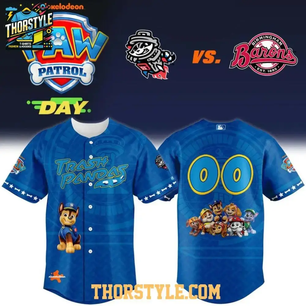 Rocket City Trash Panda Paw Patrol Day 2026 Personalized Baseball Jersey Image