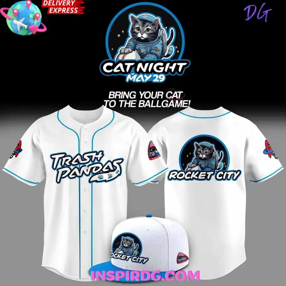 Rocket City Trash Pandas 2025 Cat Night Special Baseball Jersey Image